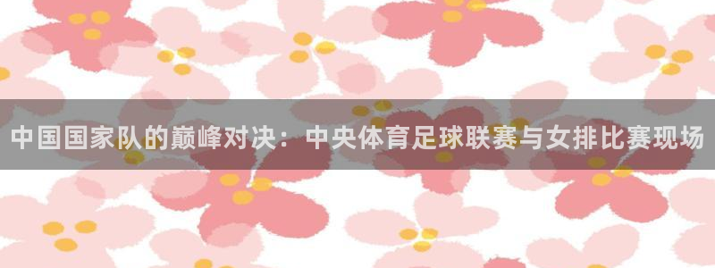 中国国家队的巅峰对决：中央体育足球联赛与女排比赛现场