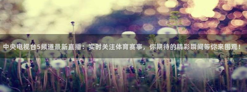 中央电视台5频道最新直播：实时关注体育赛事，你期待的精彩瞬间等你来围观！