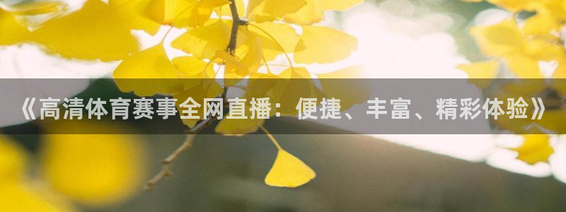 《高清体育赛事全网直播：便捷、丰富、精彩体验》